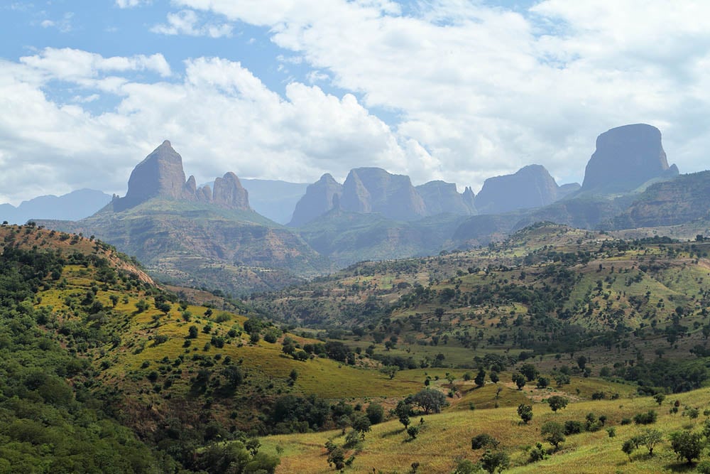 Simien Mountains, Gondar, North, Trekking & geladas